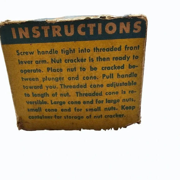 Old Reed's Nut Cracker Model-300 Original Box Made U.S.A 1950s Working Condition - Picture 13 of 16
